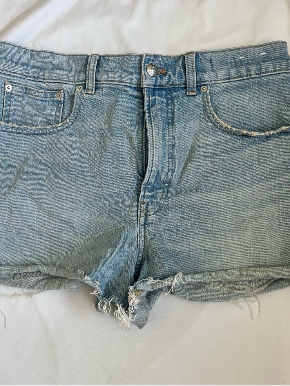 Madewell Light Blue Denim Cutoff Shorts - Women's Casual Jean Shorts Size 30